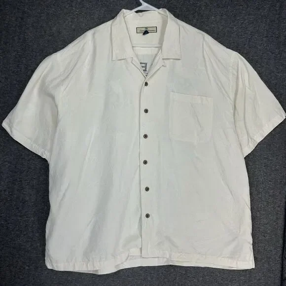 Tommy Bahama Camp Shirt‎ Paradise Pinup 100% Silk Mens 2XL Bowl Me Over